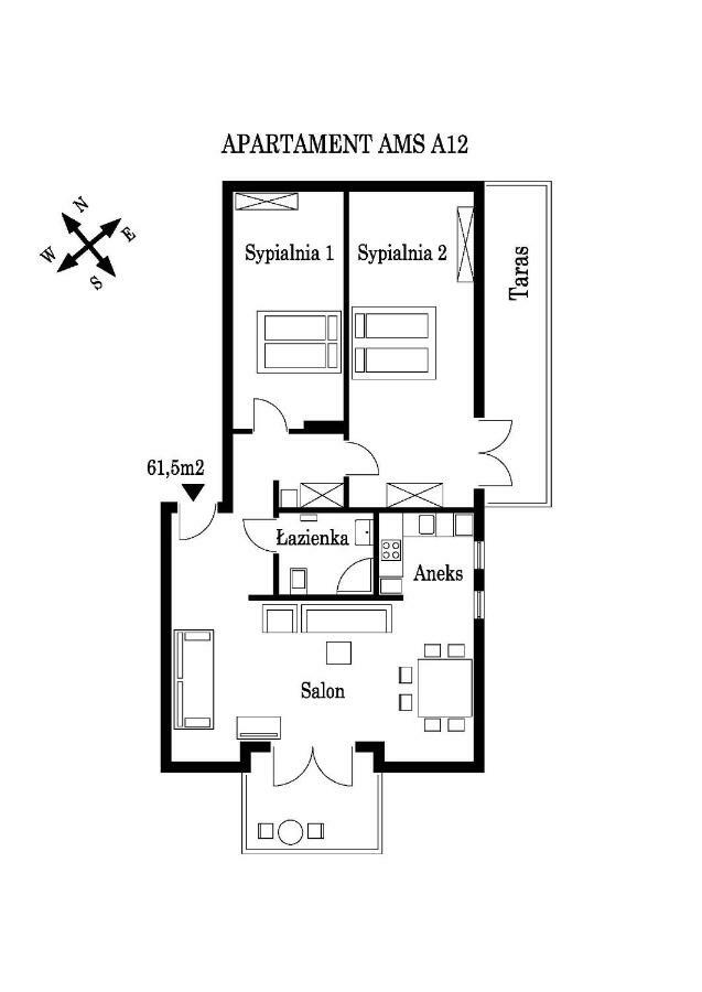 Ferienwohnung Apartament Ams A12 Rewal Exterior foto